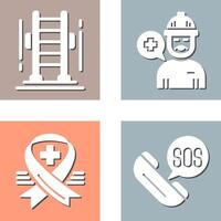 Ladder and Support Icon vector