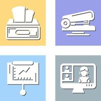 Tissue Box and Stapler Icon vector