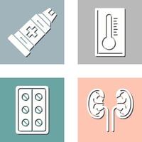 Paste and Thermometer Icon vector