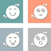 Smile and Neutral Icon vector