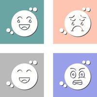 Loughing and Unhappy Icon vector