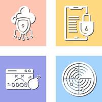 Data Protection and Smart Phone Icon vector