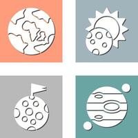 earth and eclipse Icon vector