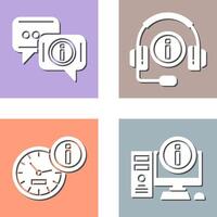 chat box and informatiion Icon vector