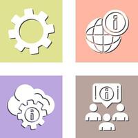 cogwheel and world Icon vector