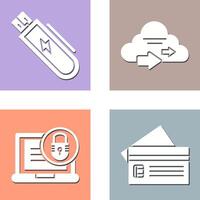 Usb and Cloud Icon vector