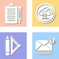 clipboard and cloud data Icon vector