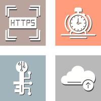 Https and Alarm Icon vector