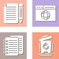page and web page Icon vector