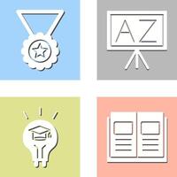 Medal and From A To Z Icon vector