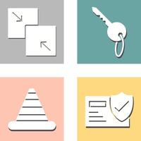 Combine and Key Icon vector