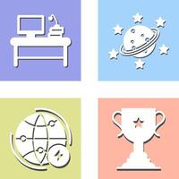 Desktop and Saturn Icon vector