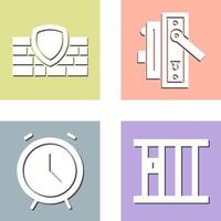 Firewall and Door Handle Icon vector