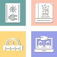 Electricity and Botanical Icon vector