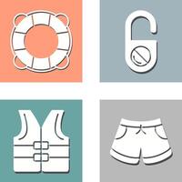 Life Preserver and Do Not Disturb Icon vector