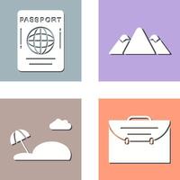 Passport and Mountain Icon vector