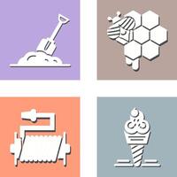 Digging and Honeycomb Icon vector