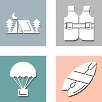 Tent and Life Icon vector