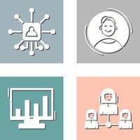 Networking and User Icon vector