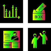 Giing Vote and Candidate and Graph Icon vector