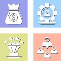 Money Bag and Management Icon vector