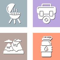 Bbq and First Aid Icon vector