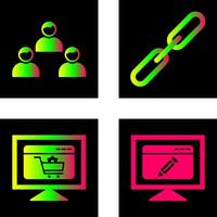 link building and team members Icon vector