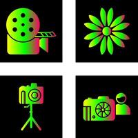 reel and flower Icon vector