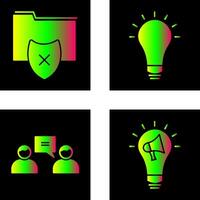 vulnerable folders and innovatives idea Icon vector