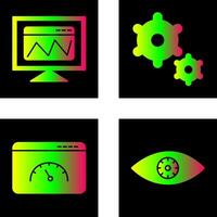 web analysis and preferences Icon vector