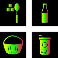 sugar and Milk bottle Icon vector