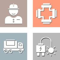 Worker and Plumbing Icon vector