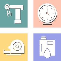 Robotic Arm and Clock Icon vector