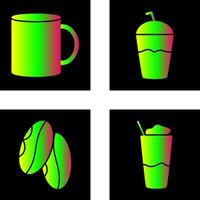 café jarra y frapé icono vector