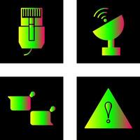 internet cable and satellite Icon vector