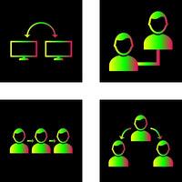 connected systems and connected profiles Icon vector