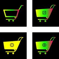 empty cart and confirm order Icon vector