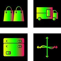 shipment and shopping bag Icon vector