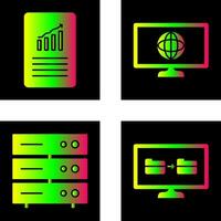 data files and weather global Icon vector