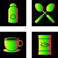 syrup and spoon Icon vector