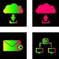 download from cloud upload to cloud Icon vector