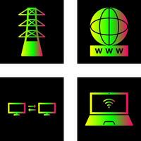 tower and world wide web Icon vector