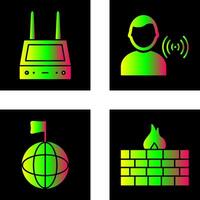 router and signal Icon vector