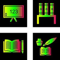 Classroom Board and Bookstand Icon vector