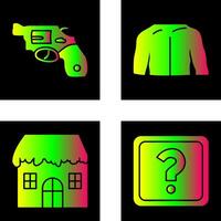 Revolver and Chest Icon vector