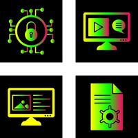 Data Security and Content Production Icon vector