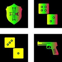 Dice and Shield Icon vector