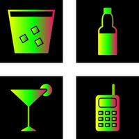 double shot and craft beer Icon vector