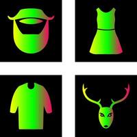 Beard and Moustache and Dress Icon vector