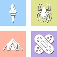 Torch and Spider Icon vector